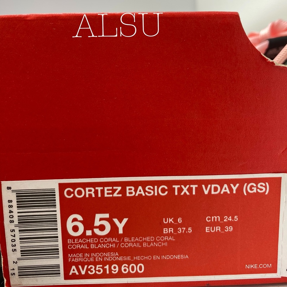 Nike Cortez Basic TXT VDAY GS Blached Coral W - Picture 7 of 8